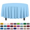 4-Pack Light Blue Plastic Table Cloth - 84-Inch Round Disposable