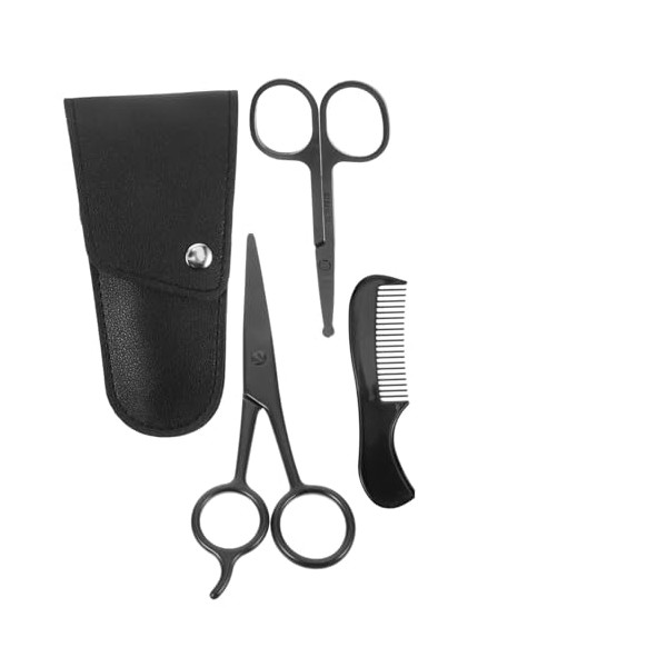 Gatuida 1 Set Beard Trimming Scissors Stainless Steel Shears with