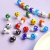 10pcs Orange Mushroom Shape Glass Loose Beads, Art Mushroom Glass,