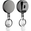 Pack of 3 Retractable ID Card Holder Key Reel, Key