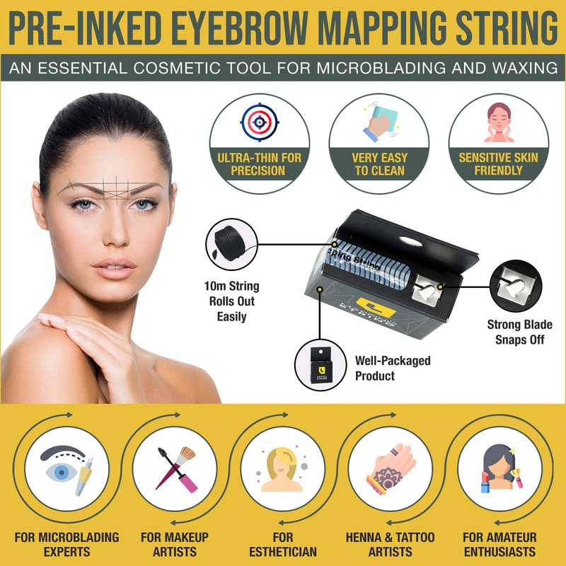 10Pcs LIUDEX Microblading Eyebrow Pen for Manual Microblading; Lightweight Aluminium