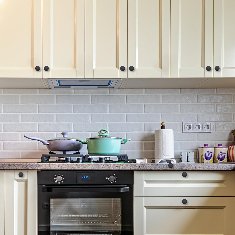 Ravinte 30 Pack Single Hole Matte Black Cabinet Knobs Kitchen