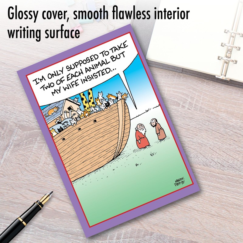 NobleWorks Funny Birthday Greeting Card with 5 x 7 Inch