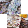 Pack of 160 PET Transparent Stamps Decorative Stickers, Flowers Scrapbook
