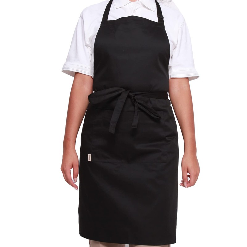 Mirabella Health & Beauty Plain Unisex Chefs Bib Apron Americano