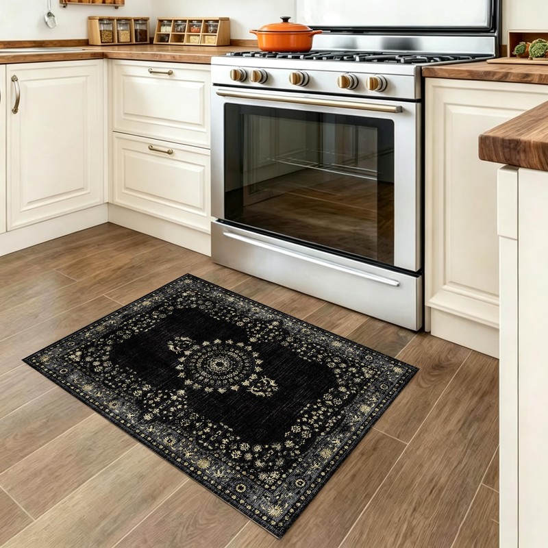 Small Area Rug 2x3 Ft Door Mat Machine Washable Kitchen