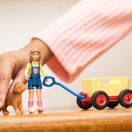 SCHLEICH Farm World, Juguetes de Animales para niños y niñas de 3 a 8 años, Set de Juego, Paseo en vagón de Cachorros