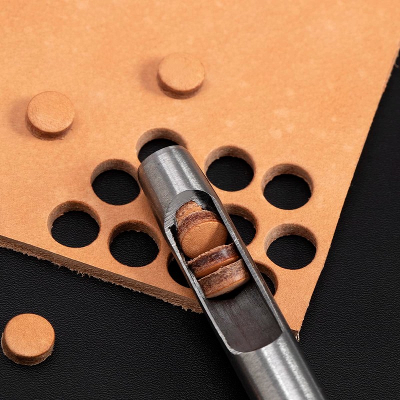 WUTA Hole Punch Set, Round Hollow Punch Cutting Tool, Hole