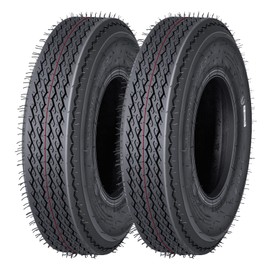 GarveeTech 2 PCS Trailer Tires, 4.80-8 6PR Trailer Tires With 12'' Rim, Load Range C 4.80-8 Premium Trailer Tires For Different Agricultural Terrains Towing
