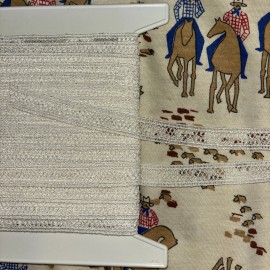 Unbranded Vintage Lace Trim 5/8” wide White Eyelet Border Edging Embroidered 24 Yards