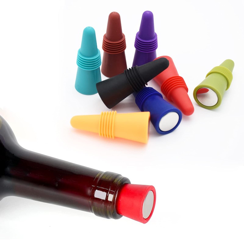 12PCS Wine Stoppers Beverage Bottle Sealer Soft Silicone Wine Bottle