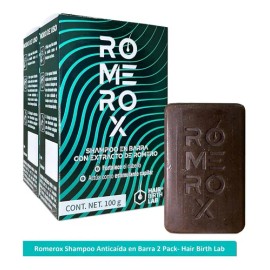 Pack 2 Shampoo Anticaída Romerox Tratamiento Cabello Barba