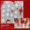 Christmas Nail Stickers Decals for Women Girls, 4 Sheets with