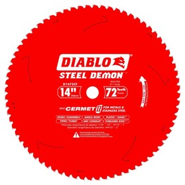 Diablo Steel Demon Cermet II Saw Blade for Medium Metal - Triple Chip Cutting Action - 14" x 72-Teeth, 1800 Max RPM - D1472CF