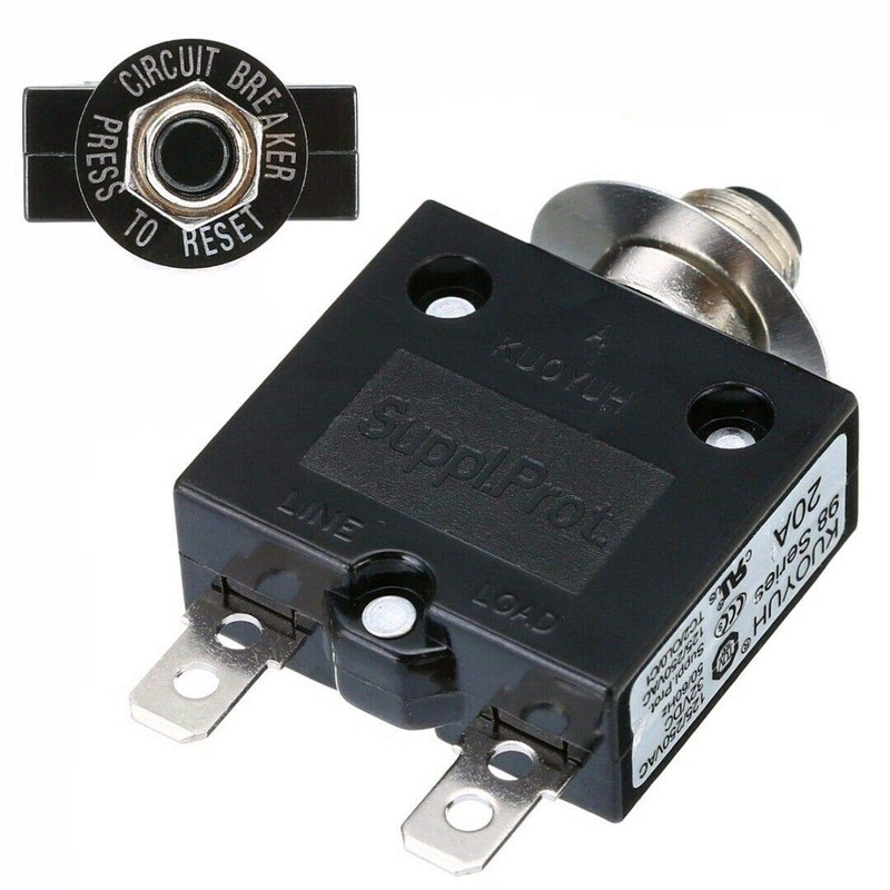 L2 5-30A Overload Protector,Thermal Resettable Panel Circuit Breaker,Thermal Switch Push