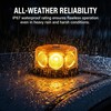 12V-24V LED Strobe Beacon Light, Amber Warning Emergency Flashing Light