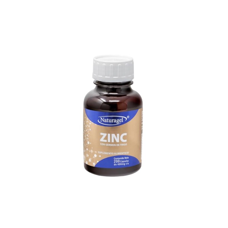 NATURAGEL Zinc | 200 Mini Capsulas Softgels de 400mg |