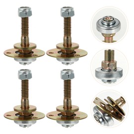 ULTECHNOVO 4pcs Rocking Chair Bearing Connecting Piece Practical Iron Replacement Bearing Screw Bolts Kits Rocking Chair Accessory Furniture Connecting Fitting