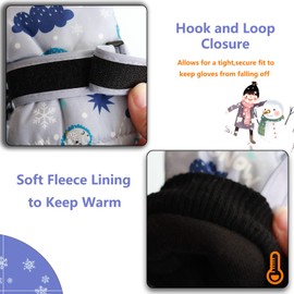 Aywyl Kids Children Ski Gloves Winter Snow Gloves Waterproof Winter Warm Gloves for Snowboarding (Turquoise, 7-9 Years Old)