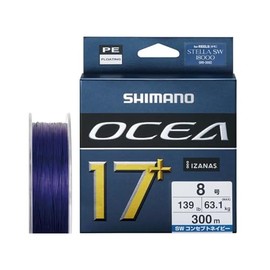 Shimano PE Line, Osia, 17+ PE, 300 m, LD-A71Y, No. 8 (139lb), SW Navy