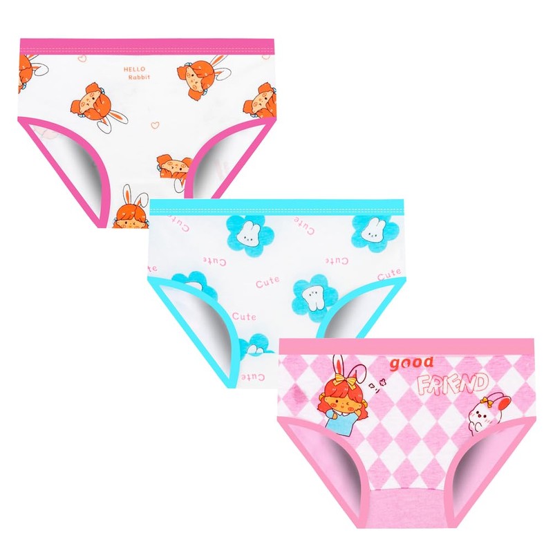 JackLoveBriefs Girl Pant Cotton Girl Knickers Age 2-3 Years MULTICOLOR,