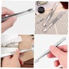 Ipetboom 4pcs Philately Stamp Tweezers Precision Tweezers for Stamp Collecting