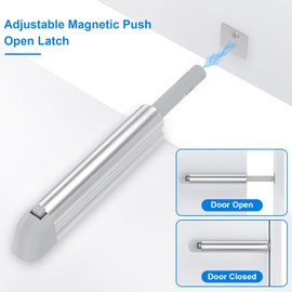 Push to Open Door Opener Jiayi Pack of 2 Push Open Magnetic Tip On for Doors Furniture Drawers Pressure Opener Cabinet Door Opener Magnetic Catch Pressure Door Opener Push Catches