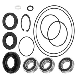 JAVIK Rear Left Axle Wheel & Brake Drum Bearing Seals Kit for Honda Rancher 350 400 Foreman 400 450 500 Rubicon 500, OEM# 91057-HA0-681 91252-HM7-003 91055-HN5-681