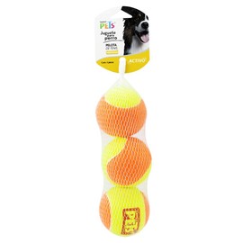 Fancy Pets Juguete Pelota Mediana de Tenis Bicolor para Perro con 3 Piezas