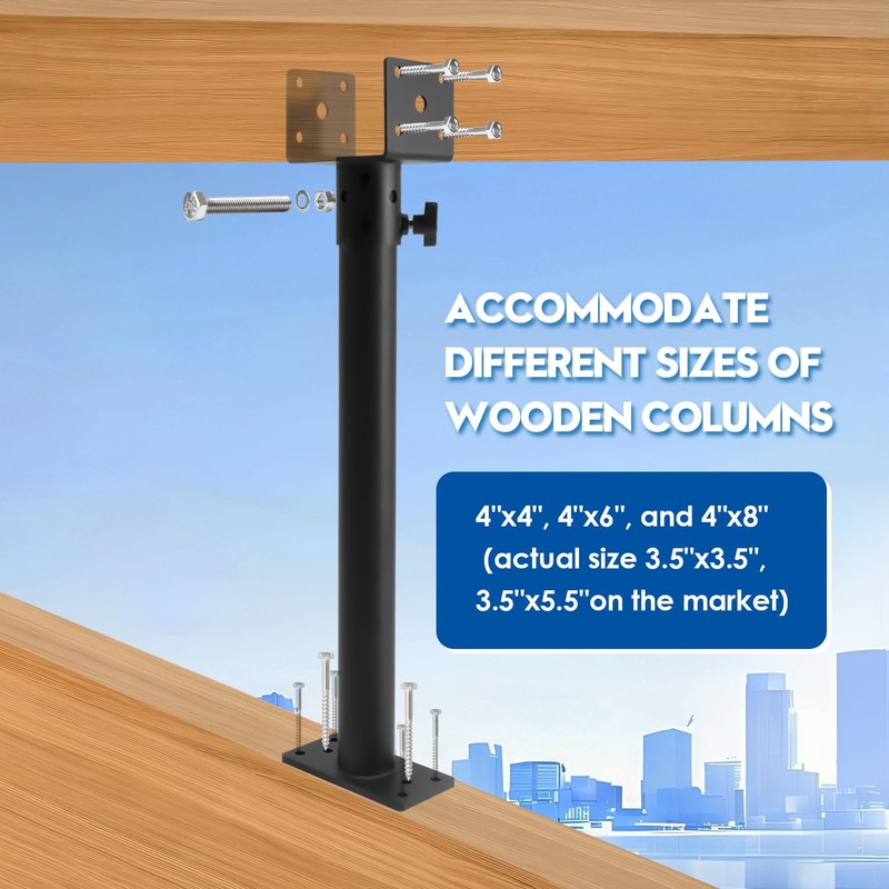 3Pack 3.6" Saddle Roof Riser for Patio Pergola, 18-1/4 Inches