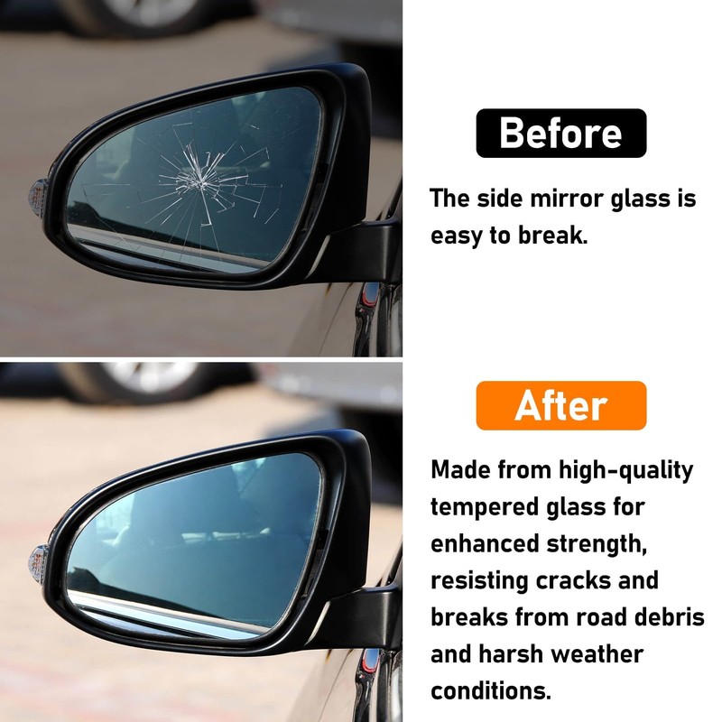 OWITAT Heated Mirror Glass Compatible with Toyota Camry 2012-2017/Avalon 2013-2018,Left