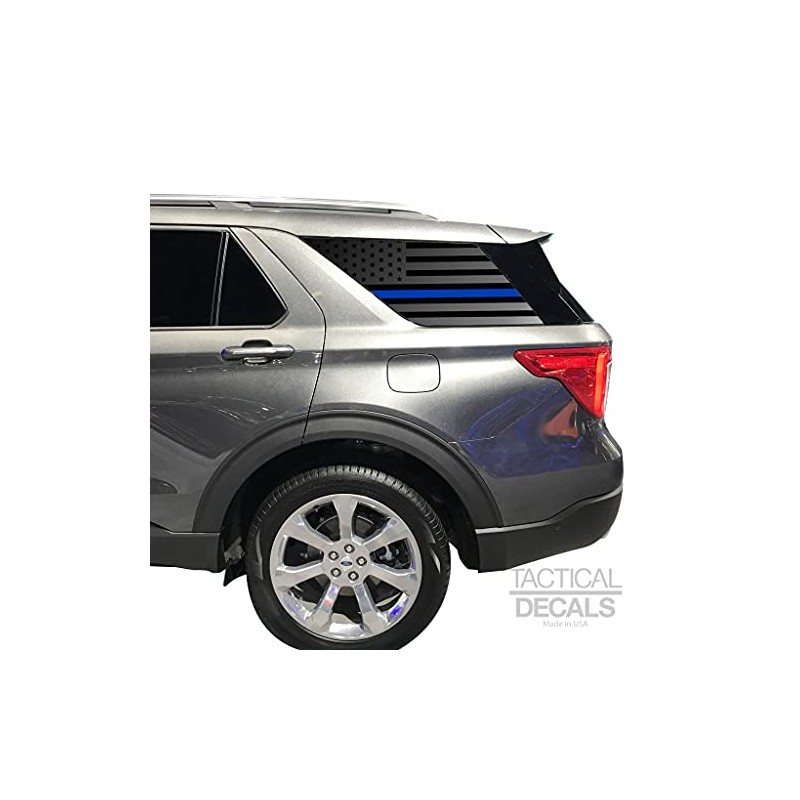 Tactical Decals - USA Flag w/Thin Blue Line Decals For