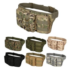 Cangurera Táctica Militar para Hombre, Bolsa de Cintura Multiusos con Correa Ajustable, Mochila Riñonera Resistente para Correr, Ciclismo, Cacería y Deportes al Aire Libre (Mod #8)