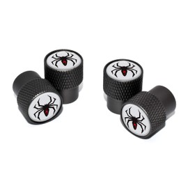 Elektroplate DC Comic Valve Stem Caps (Spider, Black Knurling)