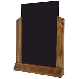 A5 Dining Board Table Stand Writeable on Both Sides Advertising Board Wooden Blackboard Chalkboard (7)