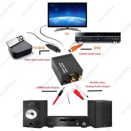 호환 디지털-아날로그 오디오 변환기 광섬유 동축 신호-아날로그 DAC Spdif 스테레오 3.5MM 잭 RCA 앰 Compatible Digital to Analog Audio Converter Fiber Optic Coaxial Signal to Analog DAC Spdif Stereo 3.5mm Jack RCA Amp