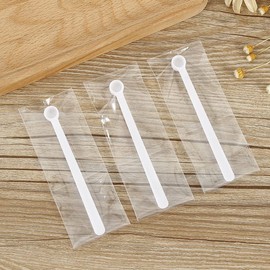 30 Pieces 250 Milligram Mini Measuring Spoons Micro 1/20 Teaspoon Micro Scoops Mini Scoops Measuring Spoons Tiny Scoops for Measuring Cosmetics Powders Seasoning, White