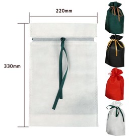 YFFSFDC Wrapping Gift Bags, Non-woven Fabric with 4 Colors, Valentine's Day, Gift, Drawstring Bag, Birthday, Anniversary, Packaging, Divided Present, Storage (Set of 8)