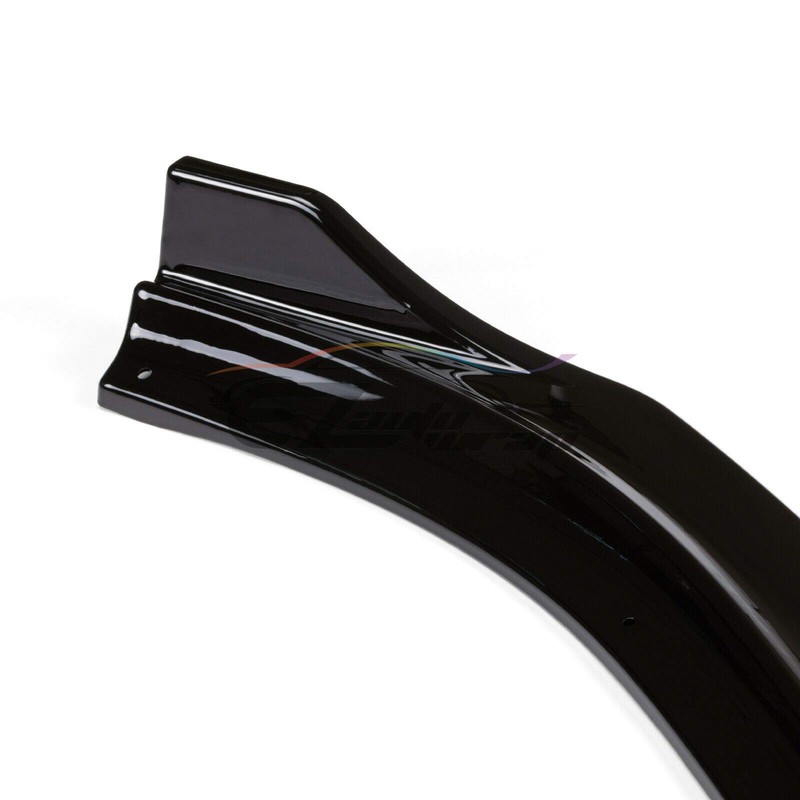 EZAUTO WRAP 3PCS Gloss Black Front Bumper Lip Body Kit