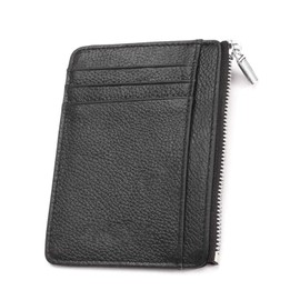RFID Blocking Wallet for Men - Genuine Leather Slim Design with Zipper Coin Pocket, Anti-Skimming Credit Card Holder for Travel & Daily Use