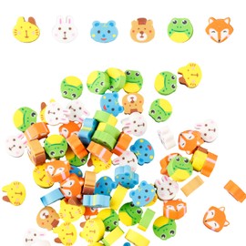 Tabanzhe Mini Cube Erasers-100PCS Cute Animal Pencil Erasers Novelty Small Rubber Eraser for Student Classroom Reward Homework Prize Gifts Party Favors