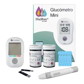Glucómetro Kit Diaman Mini + 100 Tiras Reactivas