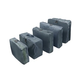 Easy Travel Quintuple Travel Luggage Packing Organizer Bag Set (5 Pcs) - Gray