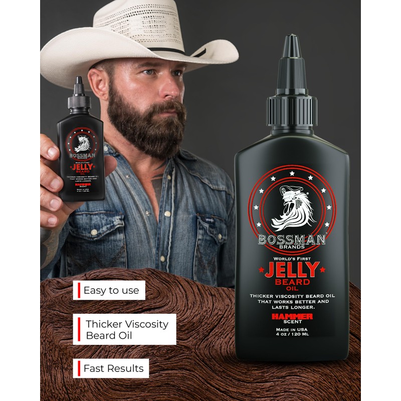 Bossman Beard Oil Jelly and Relaxing Beard Balm Combo -