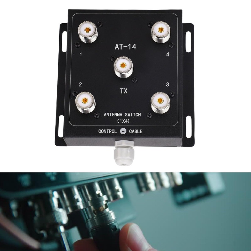 4 Way Coaxial Remote Antenna Switch, 1.8MHz-60MHz 500W PEP with