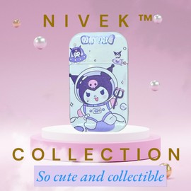 NIVEK Kulomi Lighter Kitty KT Torch Lighter Pink Flame Pocket Refillable Kawaii Cute Windproof Flame (Cat, Rabbit, Melody, Duffy) (A26-Space)