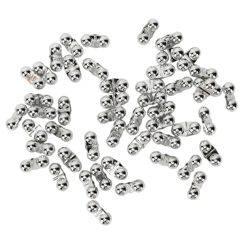 50PCS Fishing Double Rattle Metal Sea Fishing Attractor Bell Beads