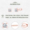 MOOFUN Zircon Stud Earrings Rose Gold/Silver/Gold Women's Earrings Stud 925