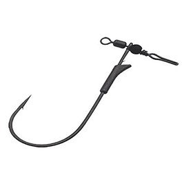Gamakatsu 362212 G Finesse Swivel Shot Worm Hook (Per 3), Size 2/0, NS Black