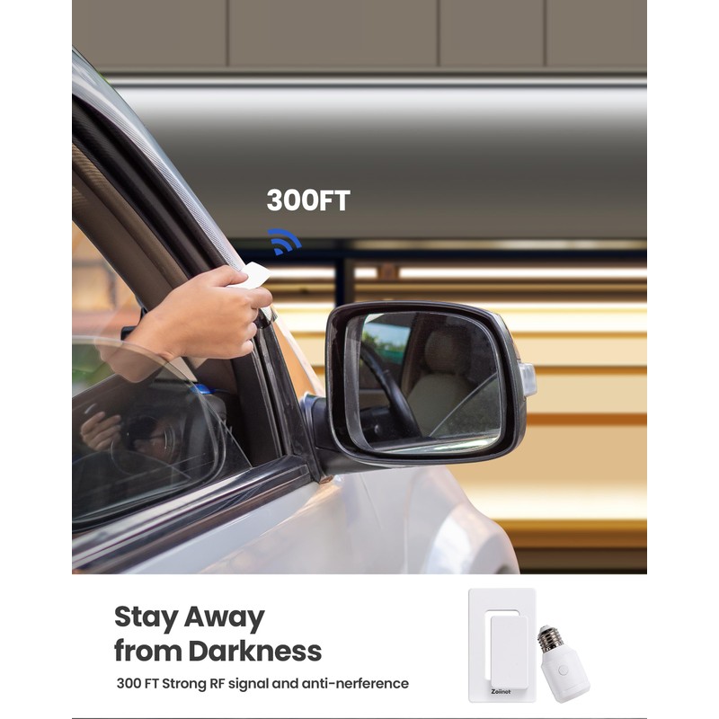 Zoiinet 500W Remote Control Light Bulb Socket, Wireless Light Switch